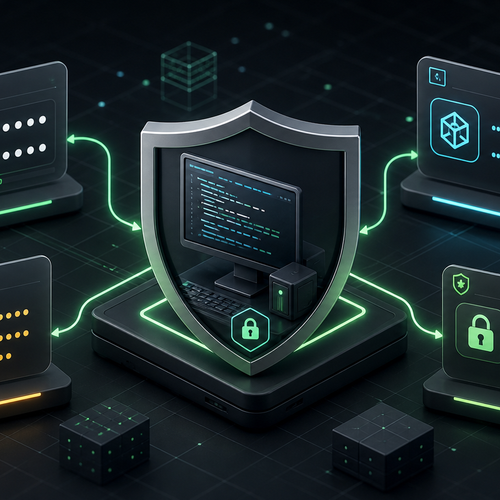 Abstract local security generator workflow for passwords, UUIDs, hashes, and HMACs